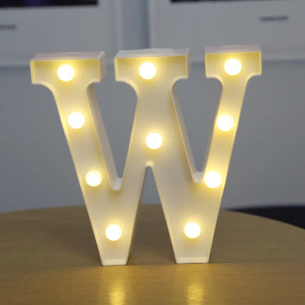 Alphabet Letter LED Lights Luminous Number Lamp Battery Warm Night Light for Home Wedding Birthday Christmas Party Decoration