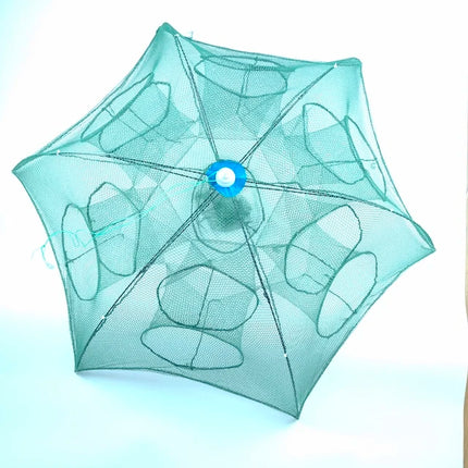 12 Holes Crawfish Trap Crab Fish Trap,Foldable Fishing Bait Trap Cast Net Cage