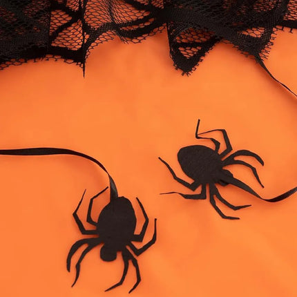 New Halloween Table Runner Spinning Spider Set-Polyester Indoor/Outdoor Halloween Horror Scene Decor Photo Prop Ghost Festival