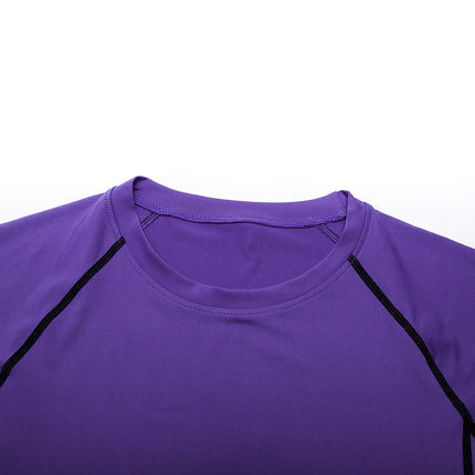 Men's Summer Sports Top Short-Sleeved Quick Drying T-Shirt for Fitness Jogging Volleyball Basketball Gym Fitness Sets