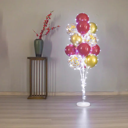 13Tubes LED Glow Balloon Stand Holder Balloon Stick Happy Birthday Balloon Kids Baby Shower Adult Wedding Party Decoration