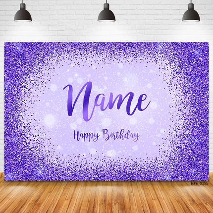 Custom Name Photo Gold Silver Glitter Birthday Party Banner Backgrounds Baby Shower DIY Birthday Photography Backdrops Photocall