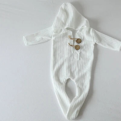 Newborn Photography Props Baby Boy Romper Hat Footed Sleeper Pants Christmas Outfit Photo Shoot Studio Accessories Set