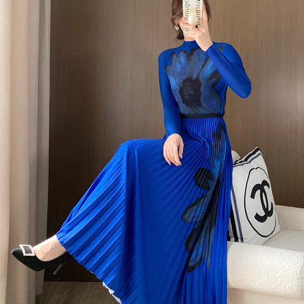 Aliexpress Foreign Trade Suit for Women, Fashionable Two-Piece Set, Spring and Autumn Cross-Border Women's Clothing, Long-Sleeved T-Shirt, Long Skirt