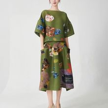 Aliexpress Foreign Trade Suit for Women, Fashionable Two-Piece Set, Spring and Autumn Cross-Border Women's Clothing, Long-Sleeved T-Shirt, Long Skirt