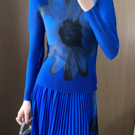 Aliexpress Foreign Trade Suit for Women, Fashionable Two-Piece Set, Spring and Autumn Cross-Border Women's Clothing, Long-Sleeved T-Shirt, Long Skirt