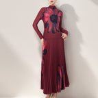 Red / 90cm overskirt T-shirt suit