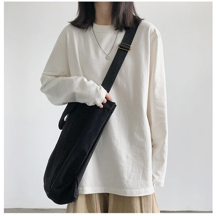 Long-Sleeved T-Shirt for Women 2024 New Autum White Student Inner Layering Shirt Korean Style Top Clothes for Women Dropshipping