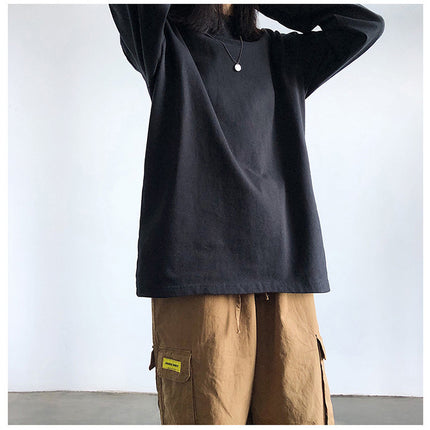 Long-Sleeved T-Shirt for Women 2024 New Autum White Student Inner Layering Shirt Korean Style Top Clothes for Women Dropshipping