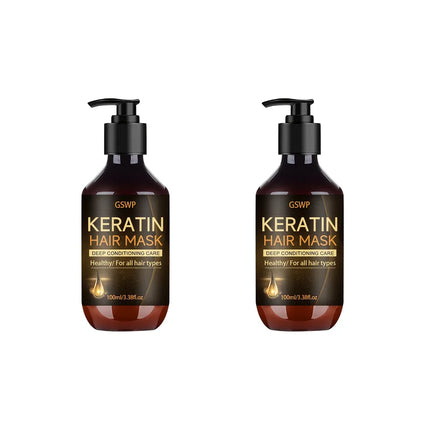 GSWP Keratin Hair Mask: Deeply Hydrates and Moisturises, Reduces Frizz and Split Ends, Leaving Hair Soft and Shiny.100/200ml