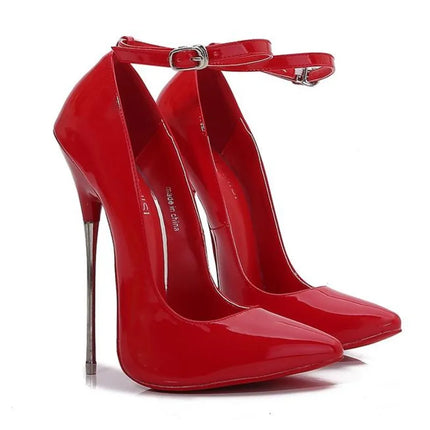 16cm Sexy High Heels Woman Pumps Heel Female Shoes Nude Pink Stiletto Office Woemn‘s Leather Shoes Size 46 Tacones De Tiras