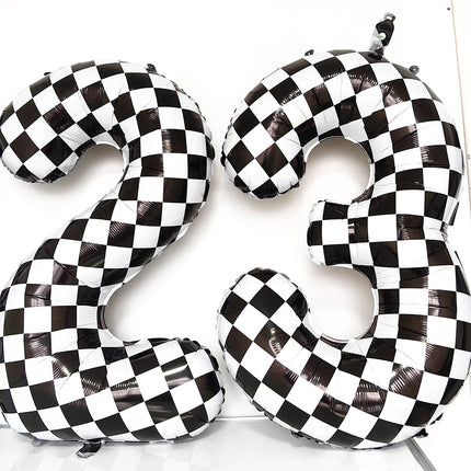 40'' Number Race Car Balloon Racetrack Balloon Truck Bike Wheels Tire Racing Car Theme Party Supplies Boys' Birthday Party Favor