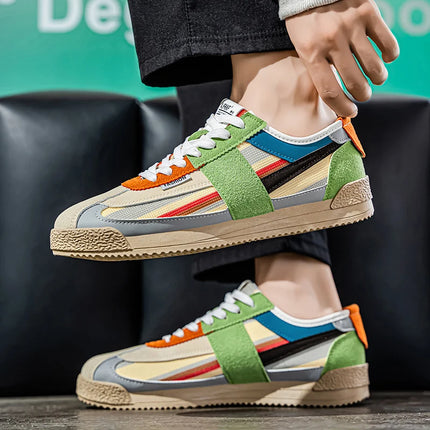 [Men's Skate Sneakers] Sneakers - Men's New Spring/Autumn Skate Shoes - Classic and Versatile - Fashionable and Trendy - Suitable for Daily Wear and Outdoor Leisure - Ideal as Birthday Gifts, Christmas Gifts, and Halloween Gi