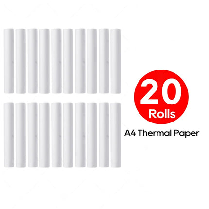 A4 Thermal Paper 21x29.7cm Quick-Dry Glossy & Clear Print Portable Printer Durable Quality Portable Printing Paper Thermal Paper