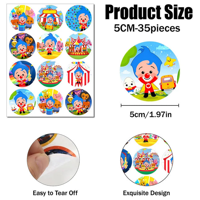 Cartoon Clown Theme Vibrant Colorful Gift Disposable Plate Cup Balloon Banner for Shower Birthday Party Decorations Set