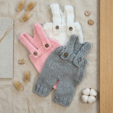 Handmade Knitted Newborn Romper Hat Set Baby Photography Studio Props Cute Infant Photo Outfit Accessories 0-3M