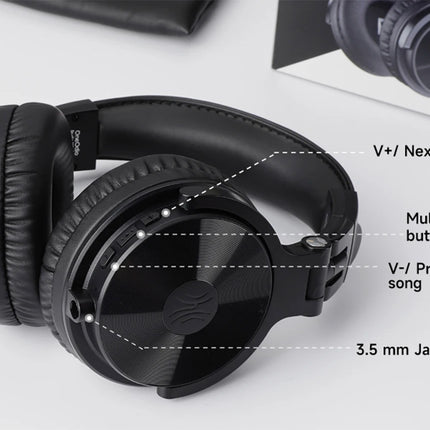 Oneodio Pro-C Bluetooth Wireless Headphones With Mic 110Hr Hi-Res Over Ear Bluetooth 5.2 Headset Earphone For Phone PC Sports