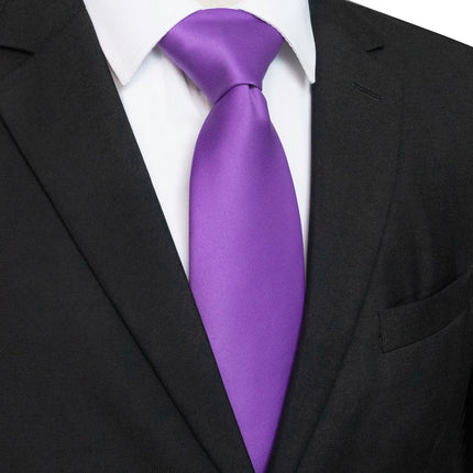 KAMBERFT Classic New 8cm Ties Men's Solid Color Necktie Pink Red Yellow Satin Ties for Man Business Wedding Party Tie Gift