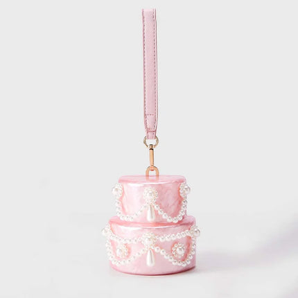 Mini Pearl Bag Crossbody Beaded Necklace Shoulder Handbag Egg Evening Fashion Totebag Women Hand Lady Phone Handbags Small Woman
