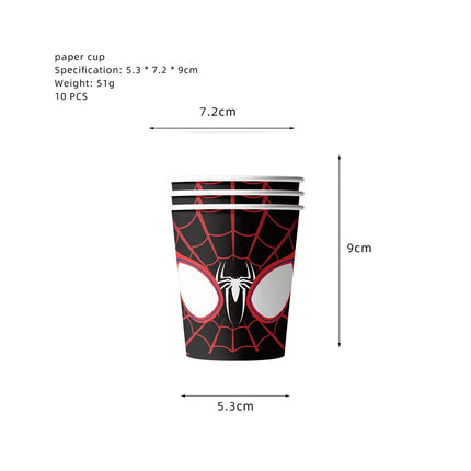 Mask Spider Hero Birthday Party Supplies Tableware Kit Plates Cups Tablecloth Backdrop Balloons Kids Party Decorations Favors