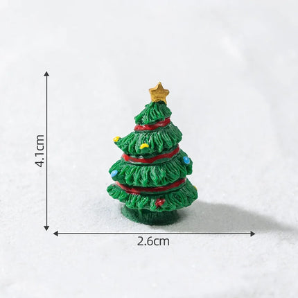 100pcs Wholesale Mini 3D Christmas Tree Resin Charms DIY for Keychain Jewelry Home Desktop Oranment Dollhouse Accessories
