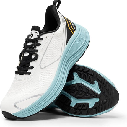 FitVille Men's Wide Fit Road Running & Walking Trainers, Lightweight Cushioned Sneakers with Arch Support and Slip-Resistant Outsole, Comfort Footwear for Swollen Feet & Plantar Fasciitis