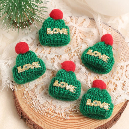 10/20Pcs Merry Christmas Decoration Santa Hat Xmas Tree Pendant Ornament for Home Decor New Year 2026 Navidad Gift Accessories