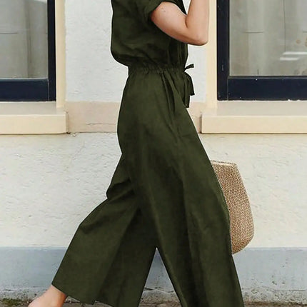 Women's Casual Solid Color Minimalist Basic Jumpsuit