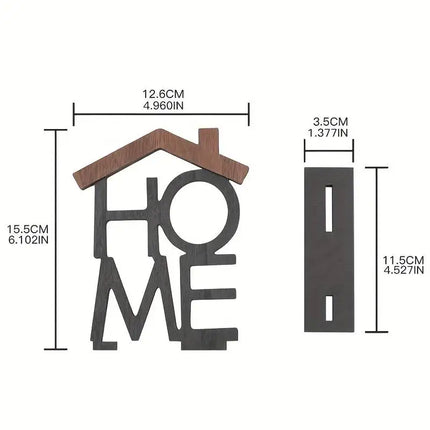 Creative Wooden Home Ornament for Living Room Coffee Table, Closet, Desktop, Small House-Shaped Decoration, Housewarming Birthday Gift