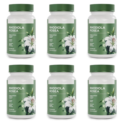 Rhodiola Rosea Capsules for Stress Support, Mental Clarity and Focus, Natural Energy Boost, Immune Function Support 60 Capsules