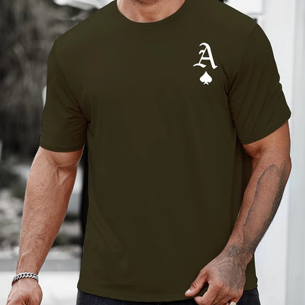 T Shirt for Man Men's Black and Golden Casual T-shirt Printed with "King" Crown + Arm Pattern Clothing Light Luxury Personality