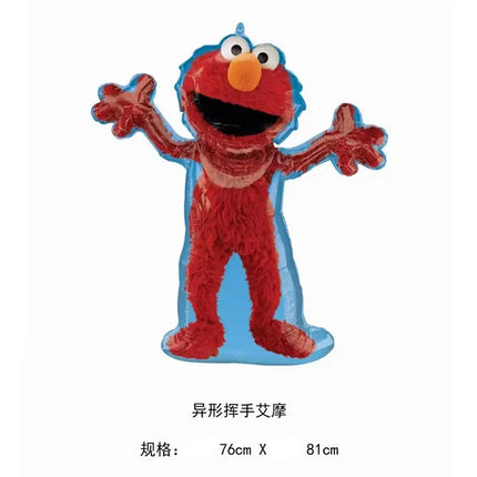 Cartoon Sesames  Street Birthday Party Decor Elmo and Friends Theme Tablecloth Plate Balloon Set Cake Decor Baby Shower