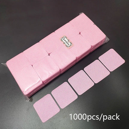 1000pcs Lint Free Nail Wipes Nail Polish Remover Pads Absorbent Soft Eyelash Extension Glue Cleaning Wipes Removal Manicure Tool