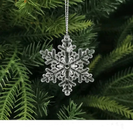 10Pcs Sparkling Snowflake Christmas Tree Hanging Pendant Decor Home Room Decoration Xmas Navidad DIY New Year Gift Wedding Decor