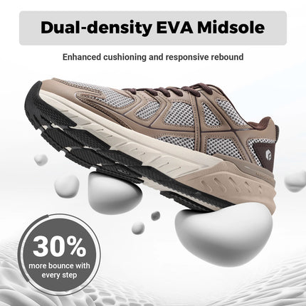 FitVille Men's Extra Wide Width Walking Athletic Sneakers, Non-Slip Gym Workout Shoes Featuring Thicker Cushioning & Bouncy Support, Comfort Footwear for Wide Feet & Sore Feet