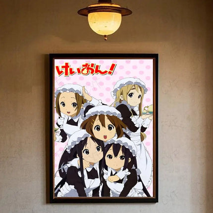Anime Kawaii Girl K-On Cute Poster HD art sticky wall waterproof home living room bedroom bar aesthetic decoration