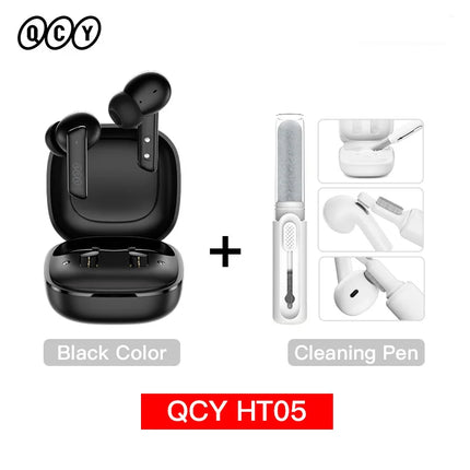 QCY HT05 MeloBuds ANC Wireless Bluetooth 5.2 Earphones 40dB Active Noise Cancellation Headset In-Ear Mics Handfree Phone Earbuds