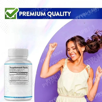 90 Pieces Magnesium Complex Capsule Contain 7 Ingredient – Glycinate Citrate and  Malate Etc 1000mg Health Nutrition Support