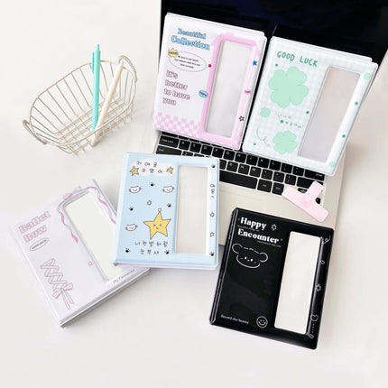 Cartoon Photo Booth Album For 40 Pcs 2x6 Inch Photo Strips Bookmark 20 Pcs 4x6 4R Photo Holder 40 Pages
