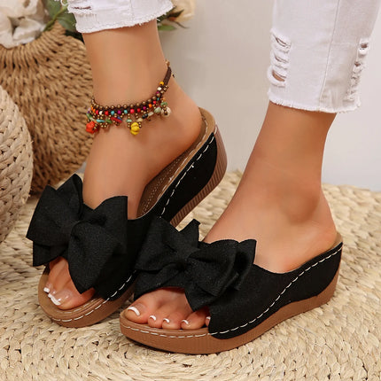 Women'S Wedge Slippers Fashionable New Summer Sandals Fashionable Casual Shoes Comfortable Flower Slippers Women'S Slippers