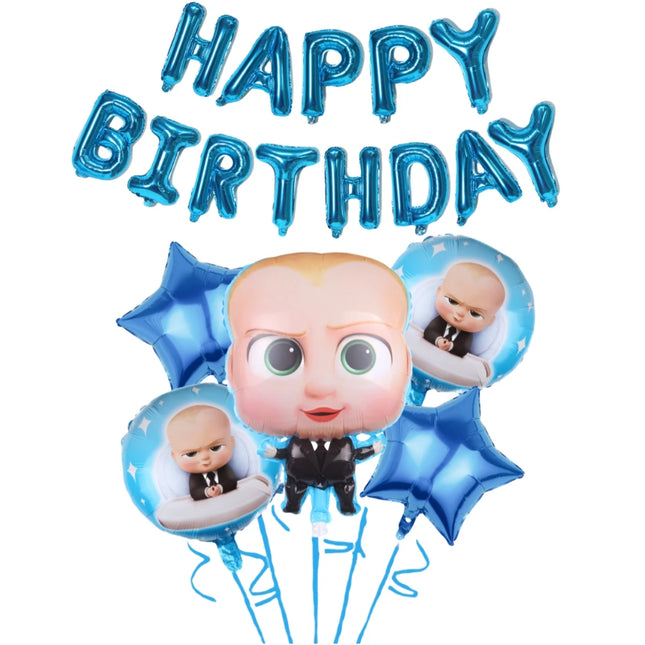 Cartoon Baby Boss Boys Girls Theme Birthday Party Decoration Disposable Tableware Background Balloon Baby Shower Children Gift
