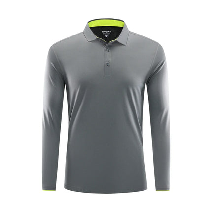 Long Sleeve Quick Dry Sports Polo Shirt Running Fitness Shirt Customized Logo Printing Breathable T-shirt Tops S-6xl 2025