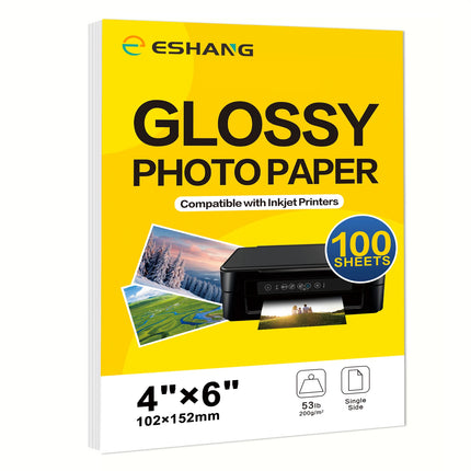A4 20 Sheets | 100 Sheets 3R/4R/5R Glossy Photo Paper for Inkjet Printer, Bright Color, Suitable for Photography, Family, Festiv