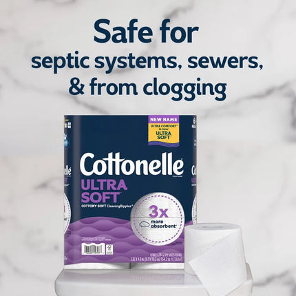 Cottonelle Extra Soft Toilet Paper, Strong and Durable, 12 Rolls Per Pack