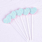 5pcs blue heart