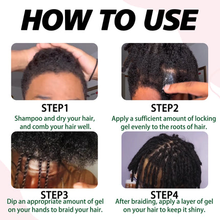 GOIPLE Locking Gel 9.5 oz Dreadlocks Moisturizer for Braids and Locs, Strong Hold, No Flake, Lightweight, Styling Gel