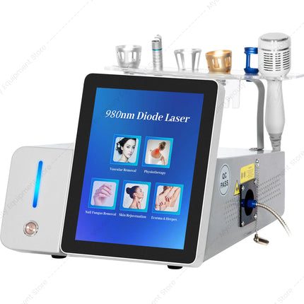 5 in 1 980 nm Diode Lase Machine Vascular Improvement Nail Care Skin Rejuvenation Physiotherapy Eczema And Herpes Removal