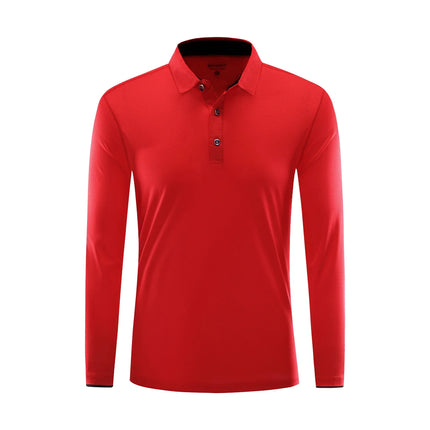 Long Sleeve Quick Dry Sports Polo Shirt Running Fitness Shirt Customized Logo Printing Breathable T-shirt Tops S-6xl 2025