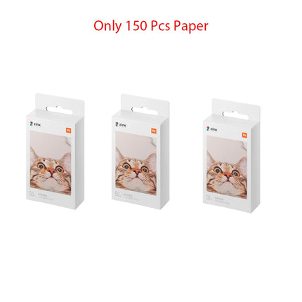 Original Xiaomi ZINK Pocket Printer Paper Self-adhesive Photo Print 50pcs Sheets Xiaomi 3-inch Mini Pocket Photo Printer