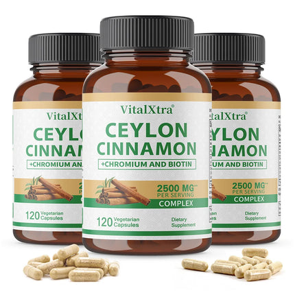 Ceylon Cinnamon Capsules, Antioxidant, Support Joint Comfort, Bone, Brain, Heart & Digestive Health, Boost Immunity & Energy